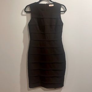 Calvin Klein Black Ribbed Bodycon Dress